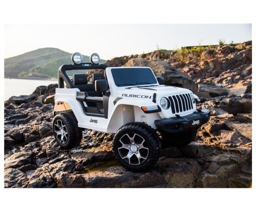 Jeep Wrangler Rubicon White - Electric Ride On Car