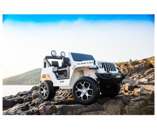 Jeep Wrangler Rubicon White - Electric Ride On Car