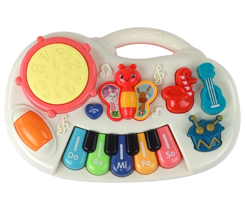 Educational Piano Keys Instruments Butterflies Educational Music Panel