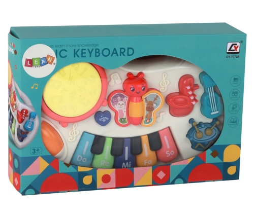 Educational Piano Keys Instruments Butterflies Educational Music Panel