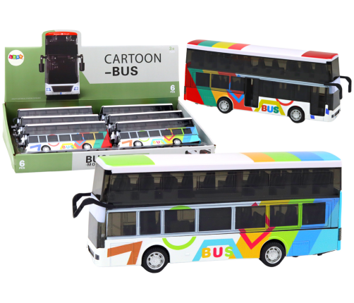 Double Decker Bus With Metal Drive, Colorful Lights, Sounds