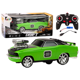 Remote Control Car 1:18 Drift 360 Lights Sounds Green