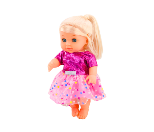 Doll In Pink Dress Peeing Bottle Rattle Sounds