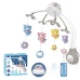 Crib Carousel Projector Remote Control Melodies Animal Sounds Gray