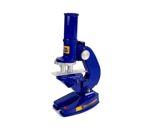 Children's microscope, educational scientist, blue 100x 200x 450x