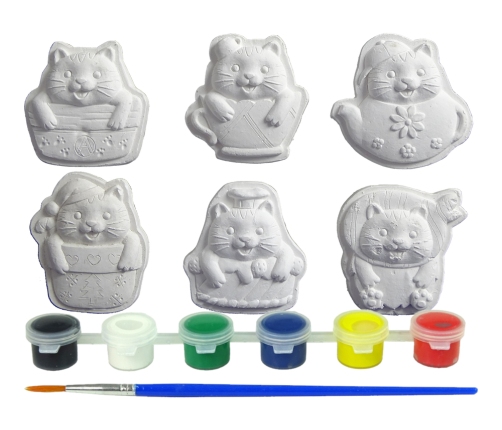 A Set of Plaster Casts for Painting Cats