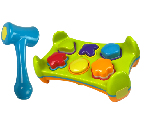 Educational Two-Sided Hammer Punching Sorter Blocks Shapes