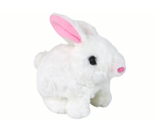 Walking Bunny Interactive Toy Short Hair White