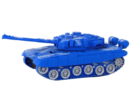 R/C Tank Remote Controlled Lights Sound Blue 1:18 27MHz