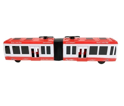 Articulated Bus with Friction Drive Red