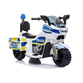 Electric Ride-On Police Motorbike TR1912 White