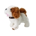 Battery-operated Plush Dog White in Brown Patched Accessories Sound