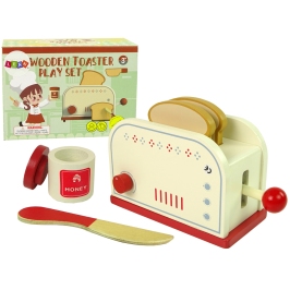 Wooden Toaster Accessories Breakfast Kitchen Kids