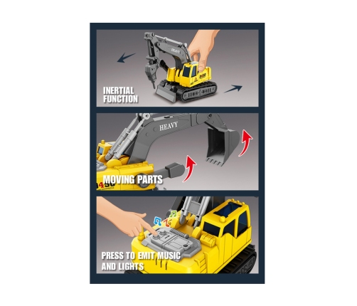 Caterpillar Excavator Bucket 1:16 Yellow Moving arm