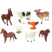 Large Figure Set Farm Animals Accessories 34 Pieces !