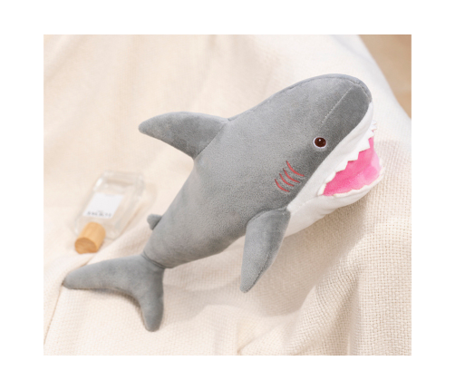 Plush Shark Mascot Cuddly Toy 40cm Gray