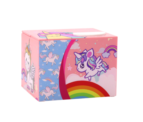 Piggy bank Unicorn Learning to save Unicorn Pink Melody