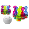 Bowling Set of 6 Transparent Colorful Bowling Pins