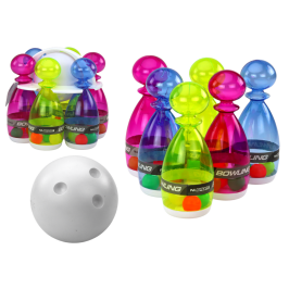 Bowling Set of 6 Transparent Colorful Bowling Pins