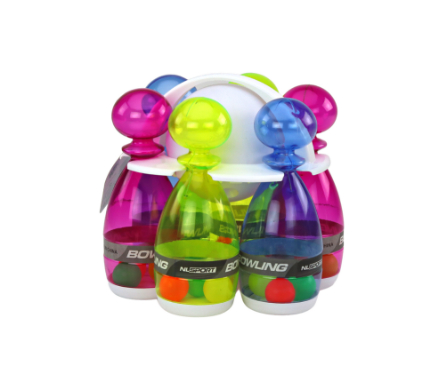 Bowling Set of 6 Transparent Colorful Bowling Pins