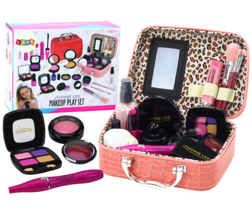 Set of Toy Cosmetics in a Pink Case