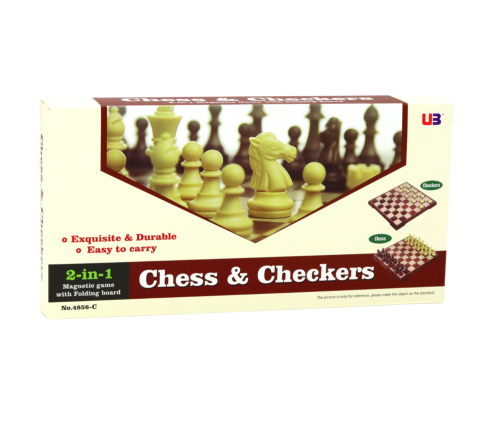 Strategy Game Chess Checkers 2in1 Board