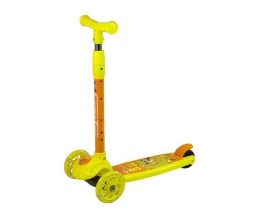 Tricycle Balance Scooter Luminous Wheels Yellow Squirrel