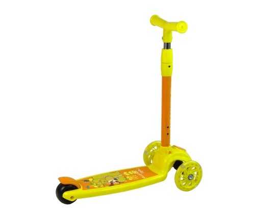 Tricycle Balance Scooter Luminous Wheels Yellow Squirrel