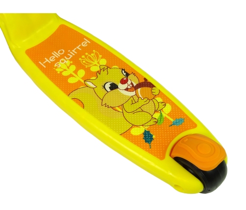 Tricycle Balance Scooter Luminous Wheels Yellow Squirrel