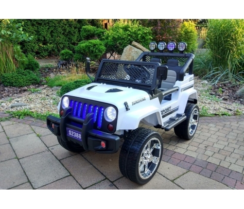 Двухместный детский электромобиль S2388 Jeep White