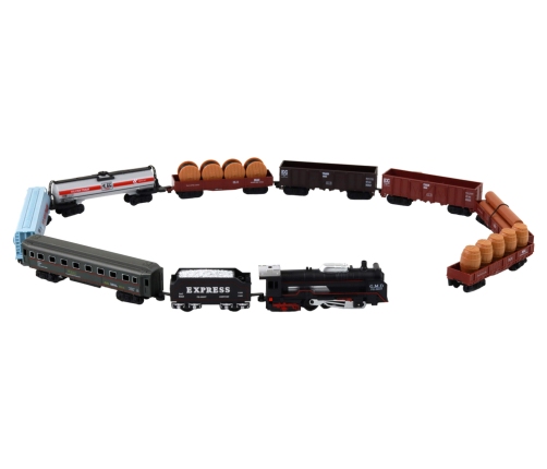 Railway King Set Including Locomotive & 9 Wagons 150 cm