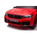 Bērnu elektroauto BMW M5 ar platformu un rokturi vecākiem Red lacquered