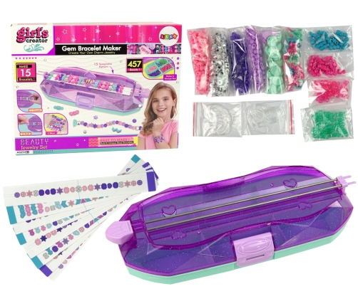 Bracelet Making Set Coloured Beads Container Creator