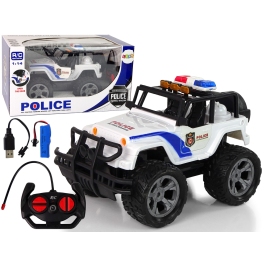 R/C Remote Controlled Car JEEP Police Patrol with opening doors