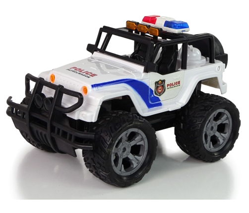 R/C Remote Controlled Car JEEP Police Patrol with opening doors