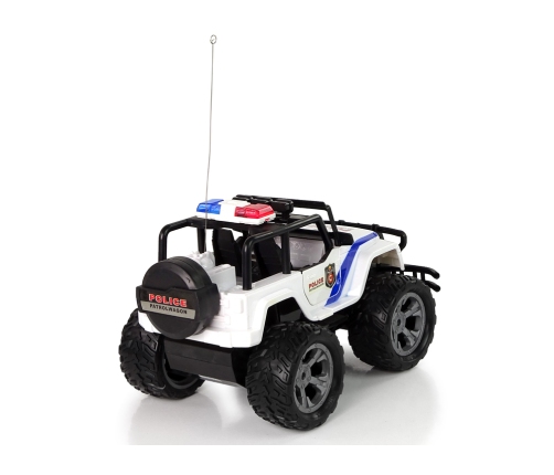 R/C Remote Controlled Car JEEP Police Patrol with opening doors