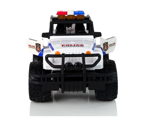 R/C Remote Controlled Car JEEP Police Patrol with opening doors