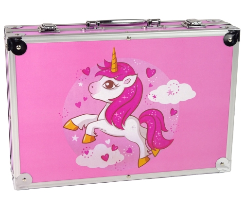 Large Artistic Set in a 145-piece suitcase Pink Unicorn