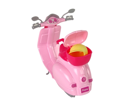 Anlily doll on a Pink Scooter Blonde Hair Helmet