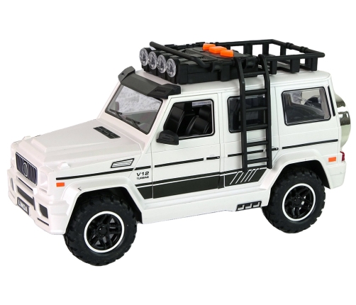 Battery-powered off-road car white