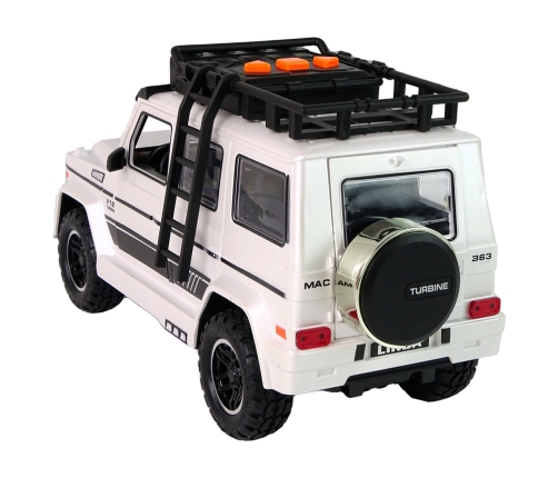 Battery-powered off-road car white