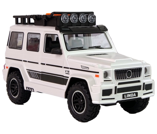 Battery-powered off-road car white