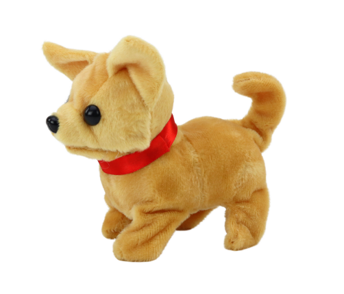 Plush Interactive Dog Animal Beige