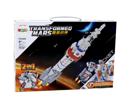 Space Construction Bricks 2in1 Rocket Robot 357 elements Space