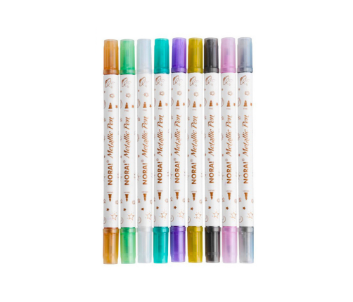 Metallic Markers Colored Markers Double-sided Set of 10 pcs.