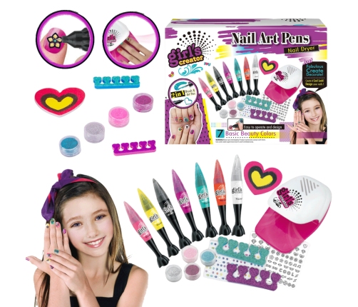 Large Nail Art Set Glitter Markers