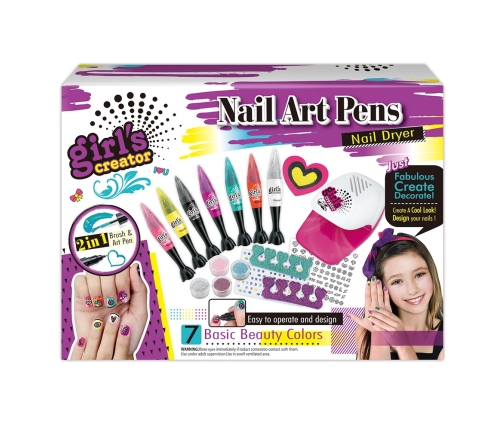 Large Nail Art Set Glitter Markers