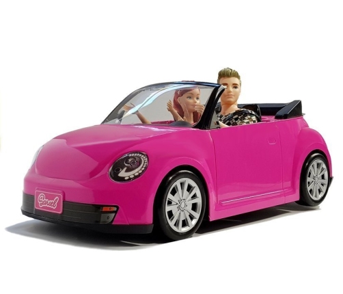 Dolls with a Car Auto Coupe Sound and Lights 43 cm Pink