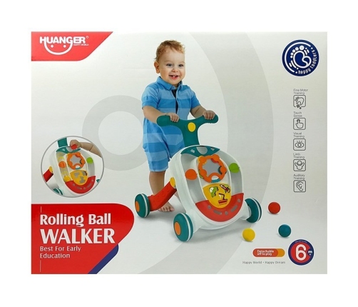 Children's educational pusher with balls White