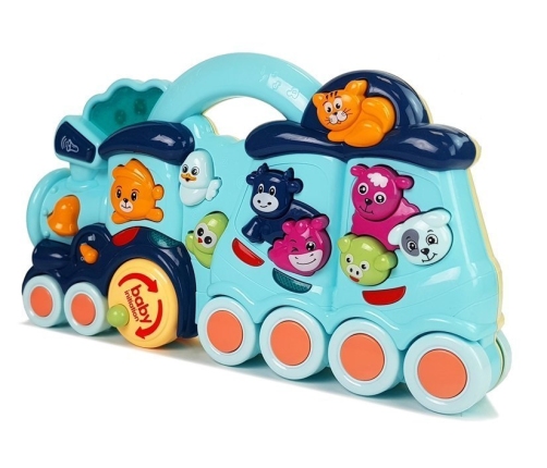 Kids Interactive Toy Locomotive Animal Sounds Blue